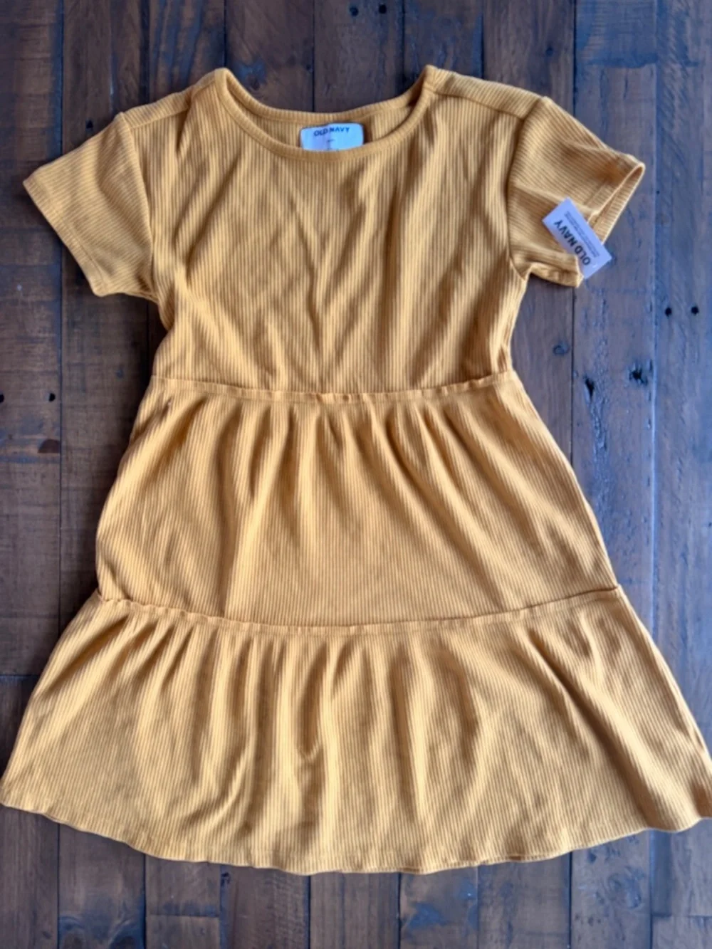 Old Navy Girls Ribbed Dress Bundle Mustard Green Size M 8
